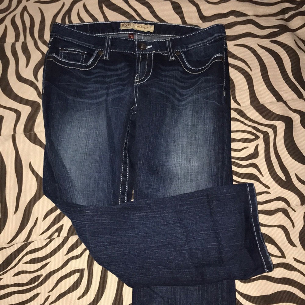 Designer denim capris